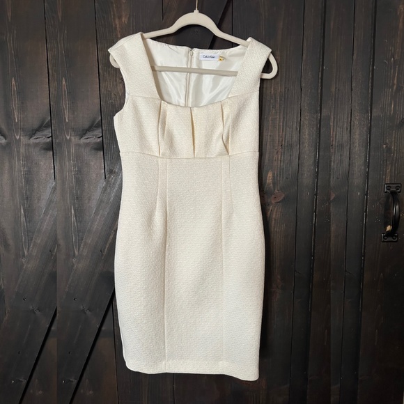 Calvin Klein Ivory Sheath Dress - Picture 1 of 4